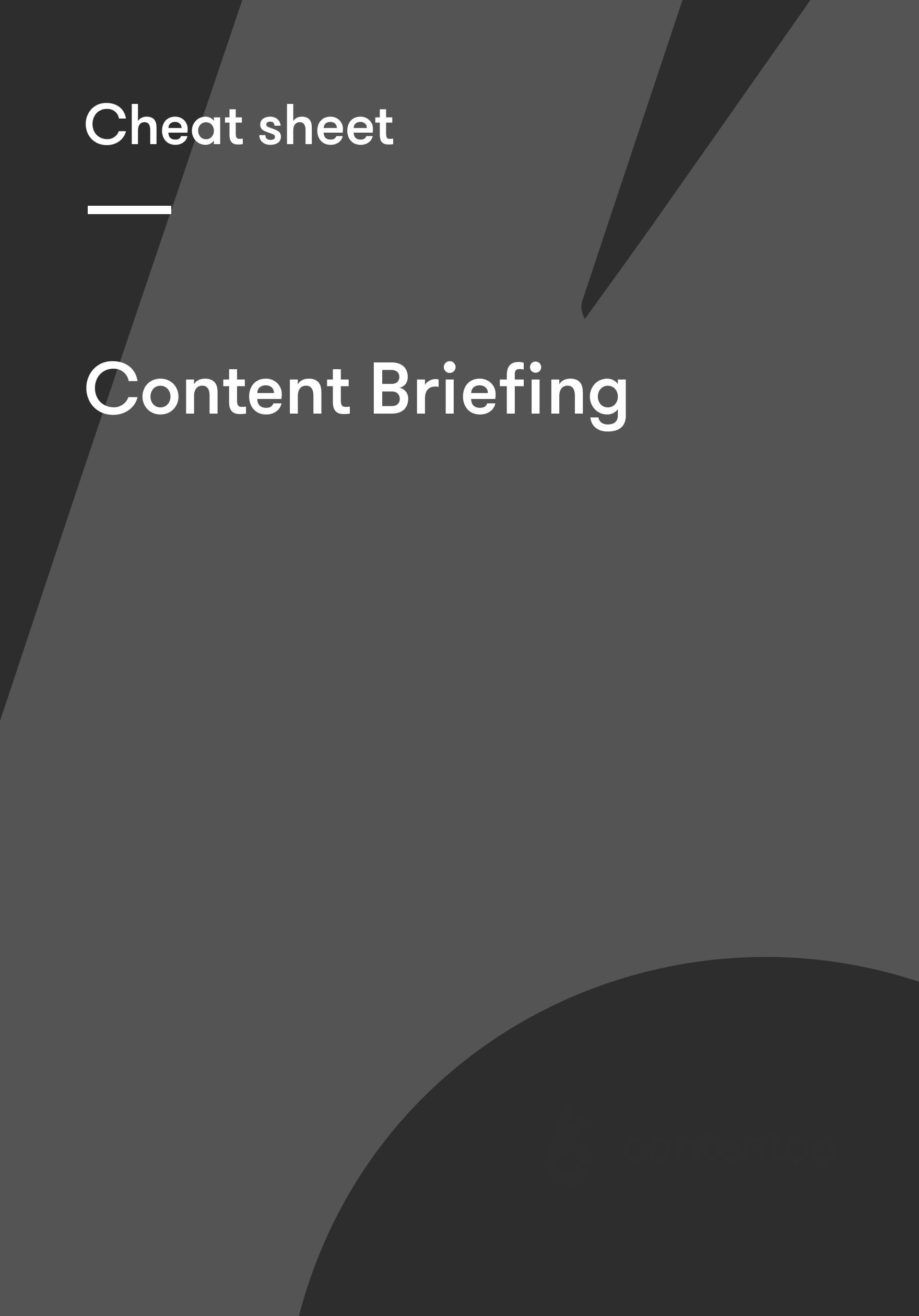 Cheat sheet Content Briefing